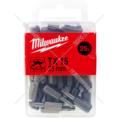 Бита TX15 25 мм (25 шт) Milwaukee (4932399595) купить в Гродно