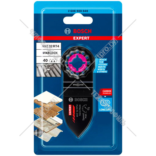 Шлифпластина AVZ 32 RT4 EXPERT (шлифование дерева / P40) BOSCH (2608900040) купить в Гродно