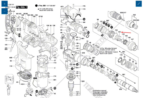 Кольцо кулачковое к GBH 4-32 DFR BOSCH (1610241001) купить в Гродно фото 5