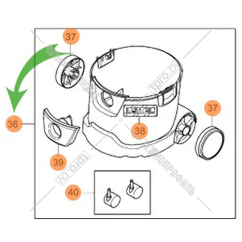 Контейнер 25 л к строительному пылесосу VC2512L MAKITA (W107412001) купить в Гродно фото 2