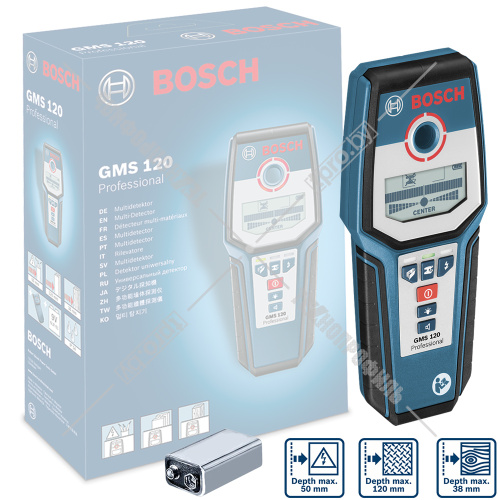 Детектор металла GMS 120 Professional BOSCH (0601081000) купить в Гродно
