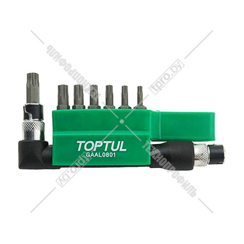 Набор бит "TORX" 1/4" Т10-Т40 30 мм (8 шт) TOPTUL (GAAL0801) купить в Гродно