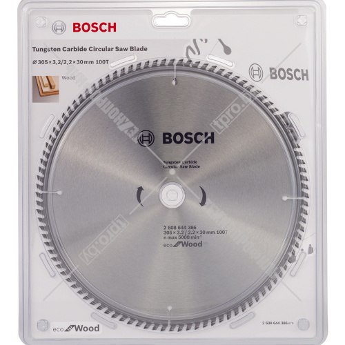 Пильный диск 305х3,2х30 мм Z100 ECO for Wood BOSCH (2608644386) купить в Гродно