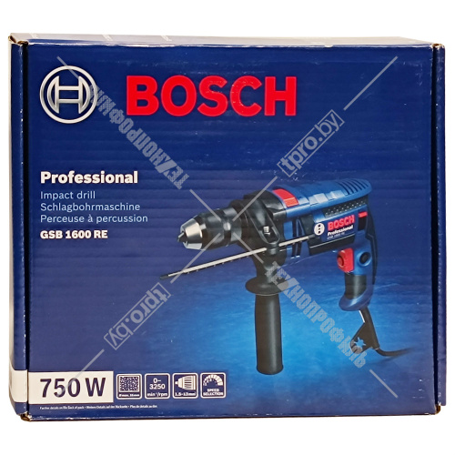 Дрель ударная GSB 1600 RE Professional BOSCH (0601228200) купить в Гродно фото 2 Дрель ударная GSB 1600 RE Professional BOSCH (0601228200) купить в Гродно фото 2