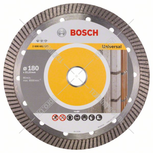 Алмазный круг Expert for Universal Turbo 180x22,23 мм BOSCH (2608602577) купить в Гродно фото 2