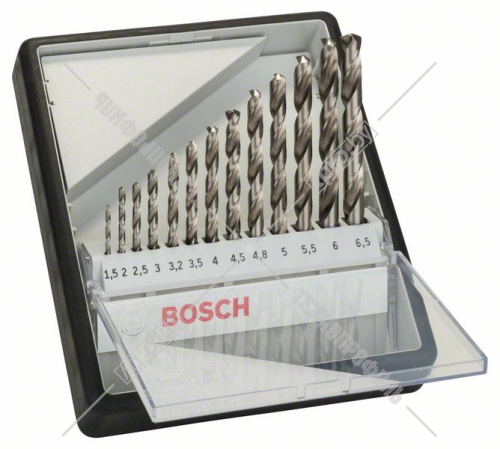 Набор сверл по металлу Robust Line HSS-G 1,5-6,5 мм (13 шт) BOSCH (2607010538) купить в Гродно фото 2