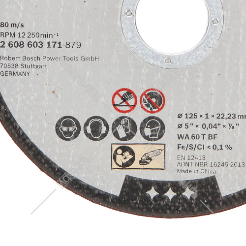 Отрезной круг 125х1х22,23 мм Standard for Inox Rapido BOSCH (2608603171) купить в Гродно фото 2