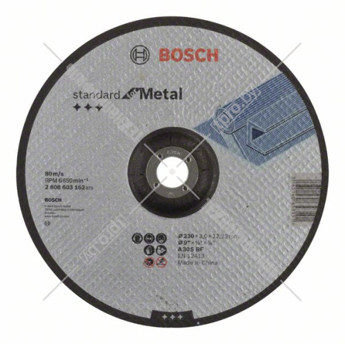 Отрезной круг 230х3х22,23 мм Standard for Metal BOSCH (2608603162) купить в Гродно