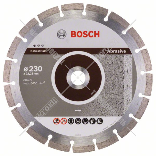 Алмазный круг Standard for Abrasive 230x22,23 мм BOSCH (2608602619) купить в Гродно фото 2