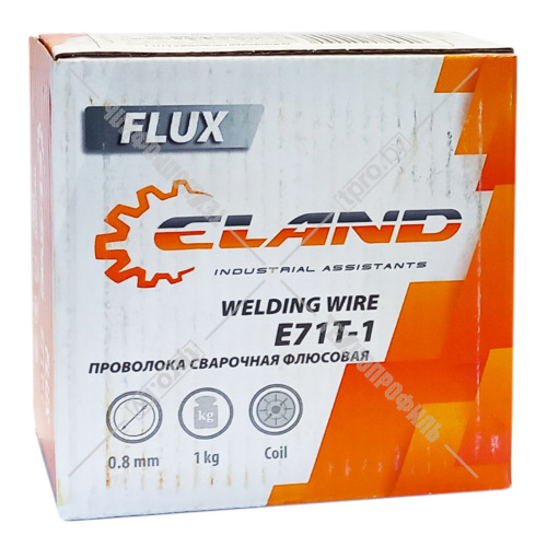Проволока сварочная порошковая E71T-1 FLUX ф 0,8 мм (без газа / 1 кг) ELAND купить в Гродно фото 4