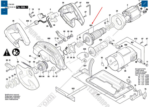 Ротор к дисковой пиле GKS 600 BOSCH (1619P14131) купить в Гродно фото 2