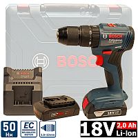 Дрель-шуруповерт ударная аккумуляторная GSB 185-LI Professional BOSCH (06019K3100) купить в Гродно