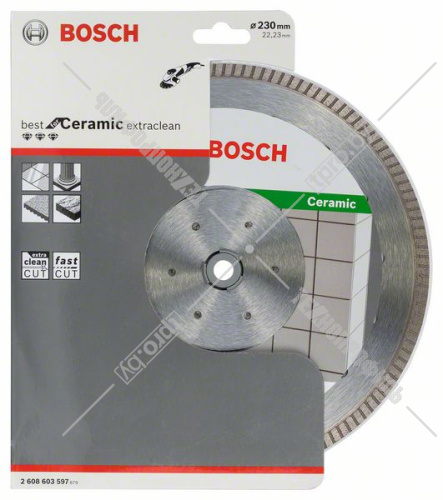 Алмазный круг Best for Ceramic Extra-Clean Turbo 230x22,23 мм BOSCH (2608603597) купить в Гродно