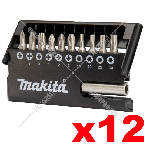 Набор бит (11 шт) + магнитный держатель (12 наборов) MAKITA (D-30651-12) купить в Гродно