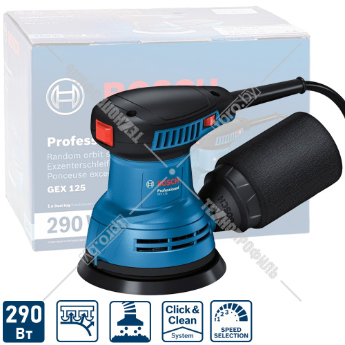 Эксцентриковая шлифмашина GEX 125 Professional BOSCH (06013A8020) купить в Гродно