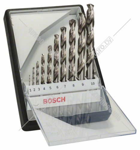 Набор сверл по металлу Robust Line HSS-G 1-10 мм (10 шт) BOSCH (2607010535) купить в Гродно фото 2