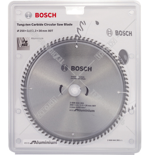 Пильный диск 250х3,0х30 мм Z80 ECO for Aluminium BOSCH (2608644393) купить в Гродно