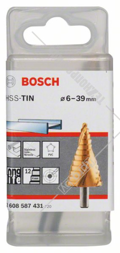 Ступенчатое сверло HSS-TiN 6-39 мм BOSCH (2608587431) купить в Гродно фото 2