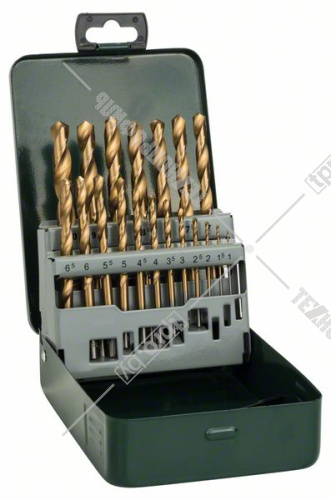 Набор сверл по металлу 1 - 10 мм HSS-TiN (19 шт) BOSCH (2607019437) купить в Гродно
