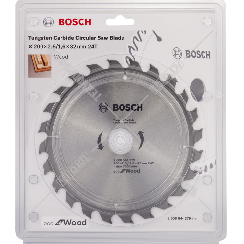 Пильный диск 200х2,6х32 мм Z24 ECO for Wood BOSCH (2608644379) купить в Гродно