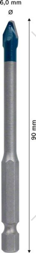 Сверло по керамограниту 6х90 мм Expert HEX-9 HardCeramic BOSCH (2608579506) купить в Гродно фото 2