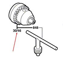 Патрон сверлильный 1,5-13 мм к GSB 19-2 RE / GSB 16 RE BOSCH (2608571065) купить в Гродно