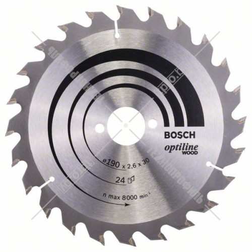 Пильный диск 190х2,6х30 мм Z24 Optiline Wood BOSCH (2608640615) купить в Гродно фото 2