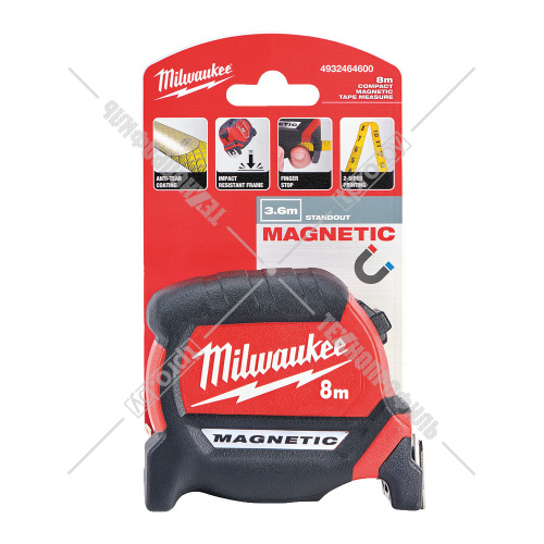 Рулетка магнитная Magnetic Premium (8 м) Milwaukee (4932464600) купить в Гродно