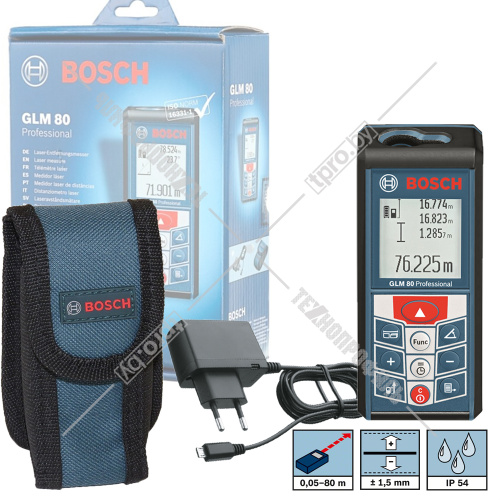Лазерный дальномер GLM 80 Professional BOSCH (0601072300) купить в Гродно